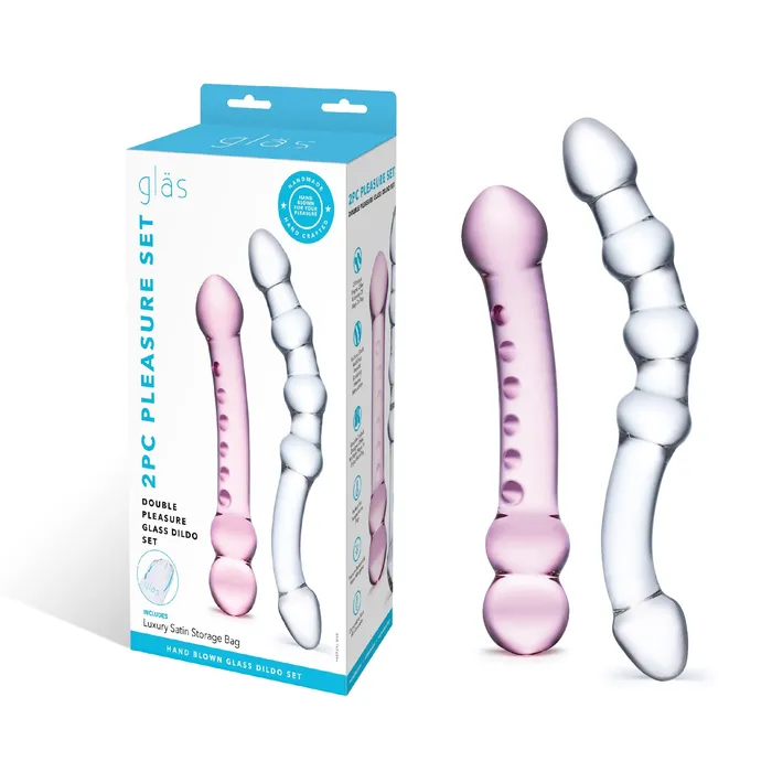 Double Pleasure Glass Dildo Set Gls Dildos