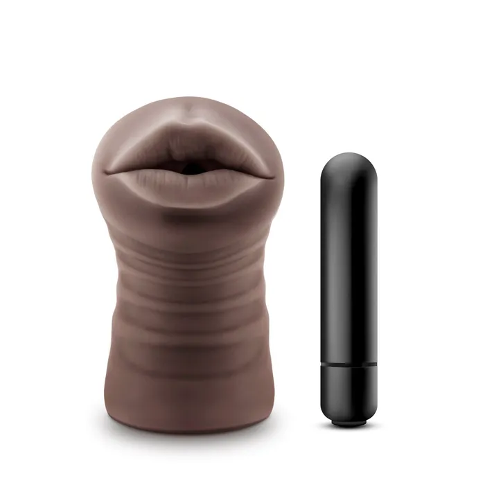Enlust Krystal Vibrating Stroker Brown Blush Male Sex Toys