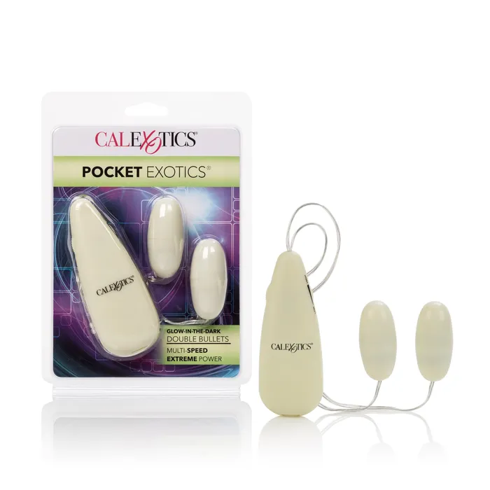Female Sex Toys GlowintheDark Pocket Exotics Vibrating Glowing Double Bullets CalExotics Female Sex Toys GlowintheDark Pocket Exotics Vibrating Glowing Double Bullets CalExotics