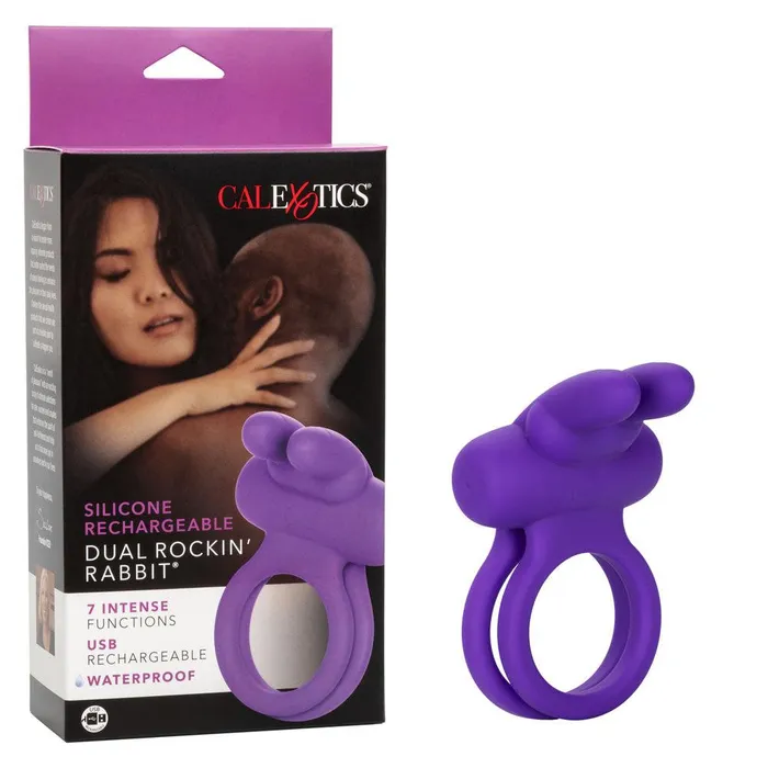 Female Sex Toys Silicone Rechargeable Dual Rockin Rabbit Enhancer CalExotics