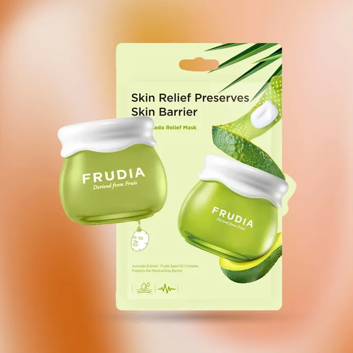 Frudia Crema viso lenitiva Maschera nutriente allavocado Pack Enhancers