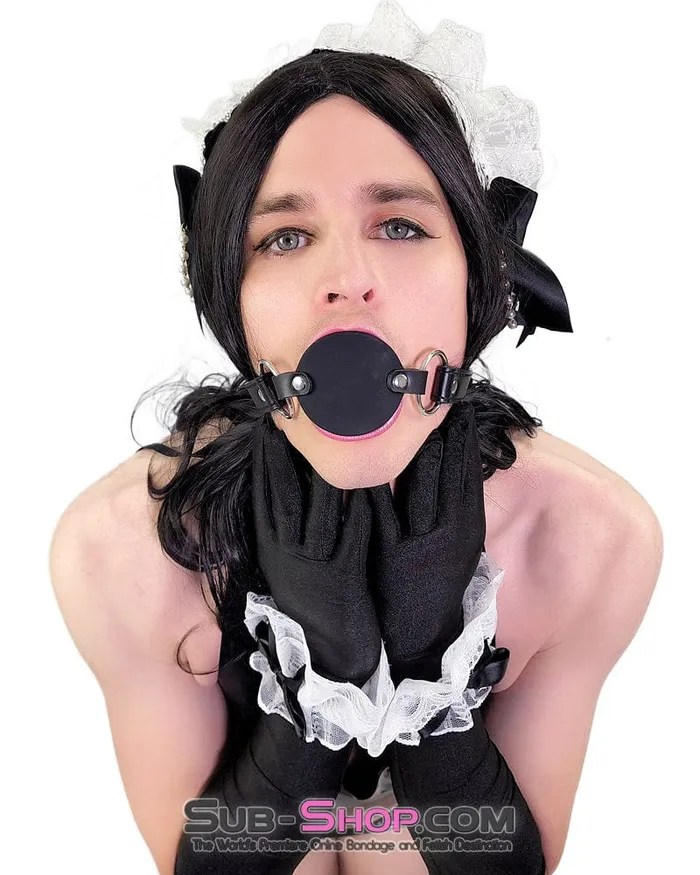 Idea Anal 3429DLSIS Blow Job Trainer Fetish Mistress Locking Black Silicone Sissy Slave Penis Gag