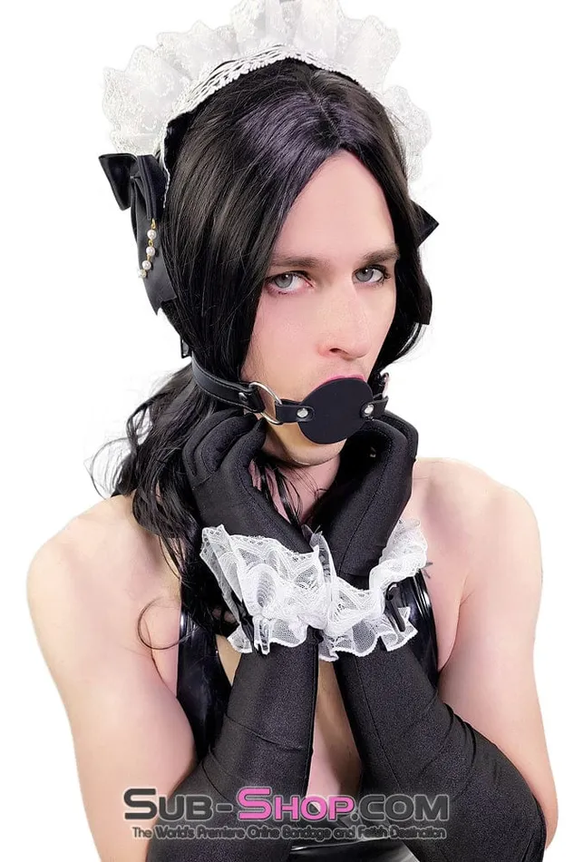Idea Anal 3429DLSIS Blow Job Trainer Fetish Mistress Locking Black Silicone Sissy Slave Penis Gag