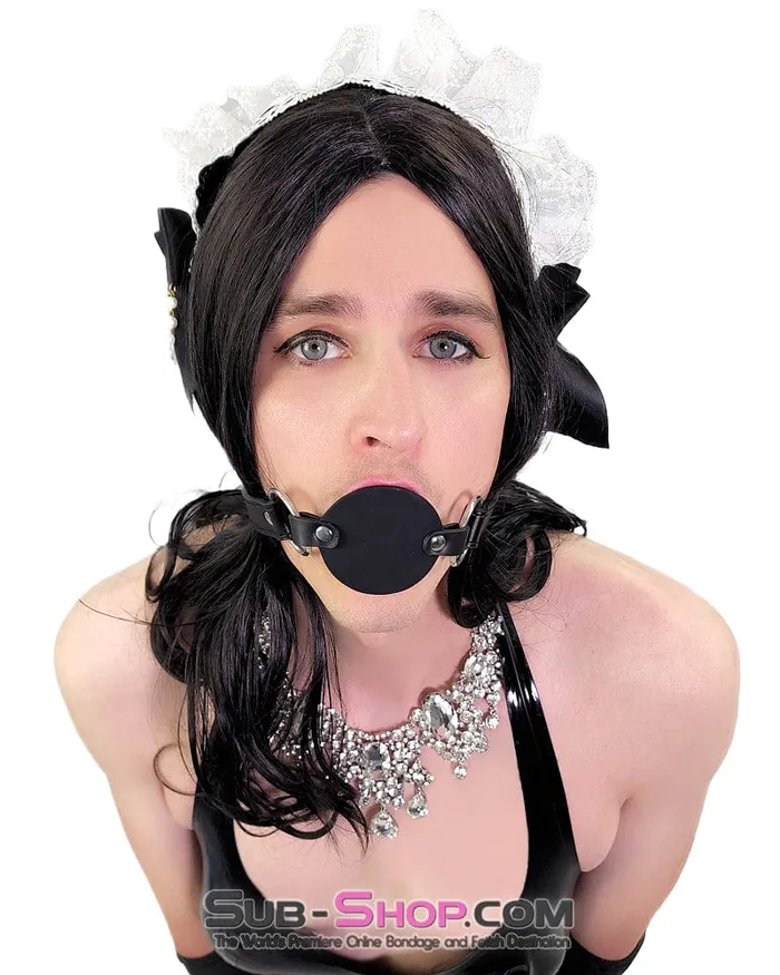 Idea Anal 3429DLSIS Blow Job Trainer Fetish Mistress Locking Black Silicone Sissy Slave Penis Gag