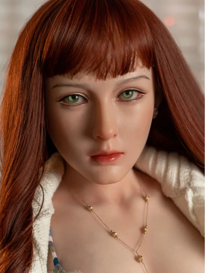 Jiusheng Doll Male Sex Toys F652Heidi 158cm5ft1 Luxury Silicone E Cup Japanese Woman Redhead Sex DollJiusheng Doll