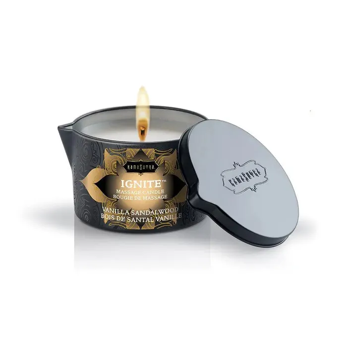 Kama Sutra Ignite Vanilla Sandalwood Massage Candle 6 Oz Couples