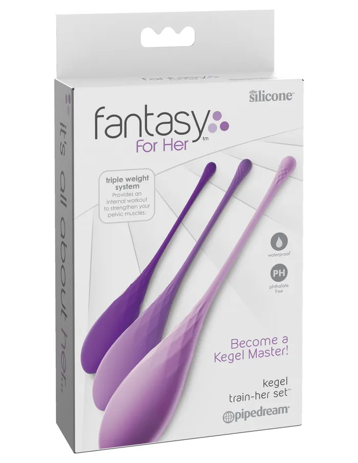 Kegel TrainHer Set Strength and Fun with Soft Silicone Buddies Pipedream Female Sex Toys