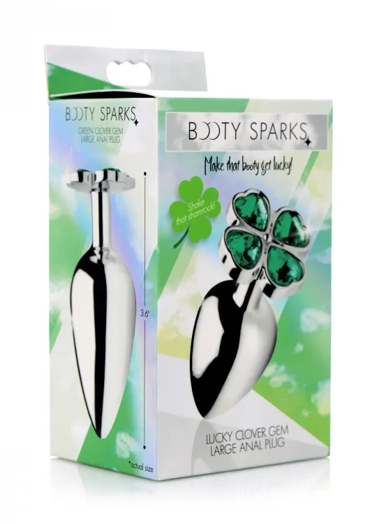 Lucky Clover Jewel Butt Plug Shiny and Fun Xr Brands Booty Sparks Anal