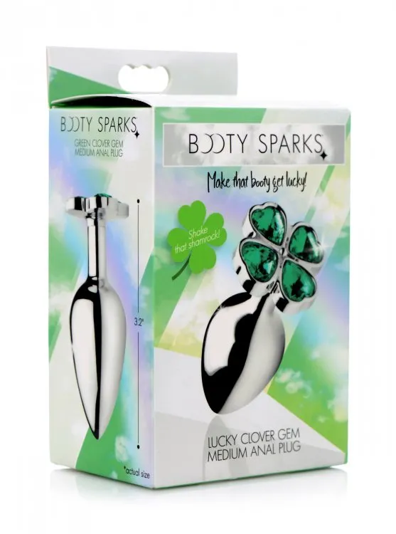Lucky Clover Jewel Butt Plug Shiny and Fun Xr Brands Booty Sparks Anal