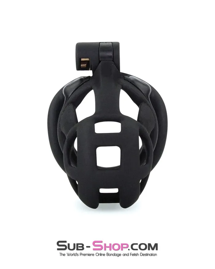 Male Sex Toys 8883M Chastity Games Locking Cock Cage Medium Length Moonwell