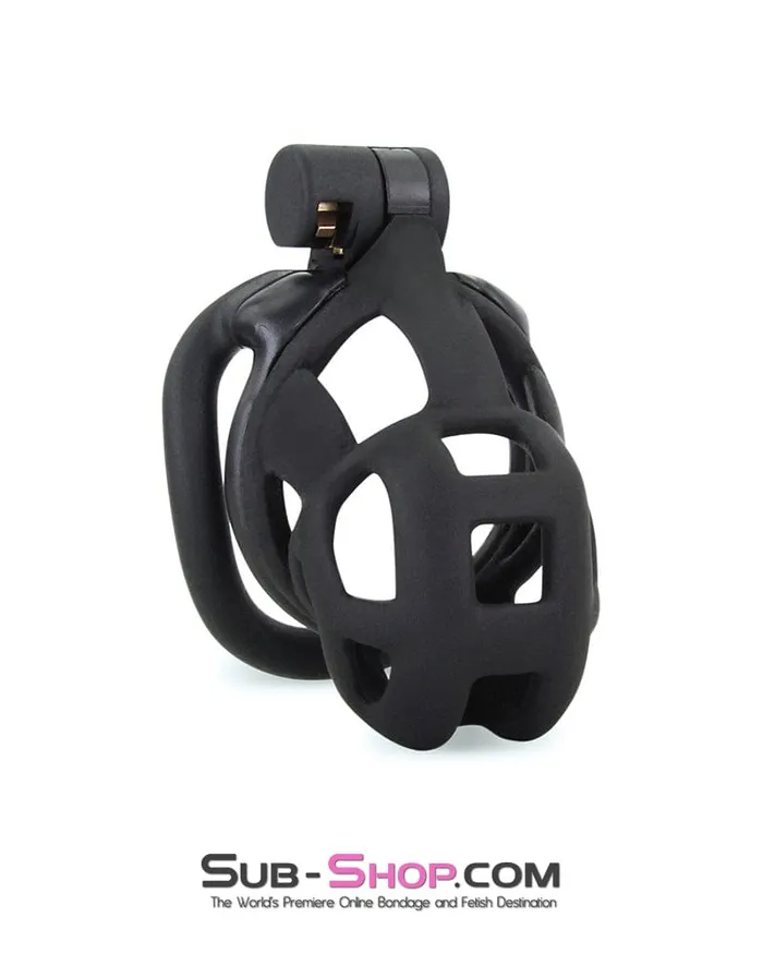 Male Sex Toys 8883M Chastity Games Locking Cock Cage Medium Length Moonwell