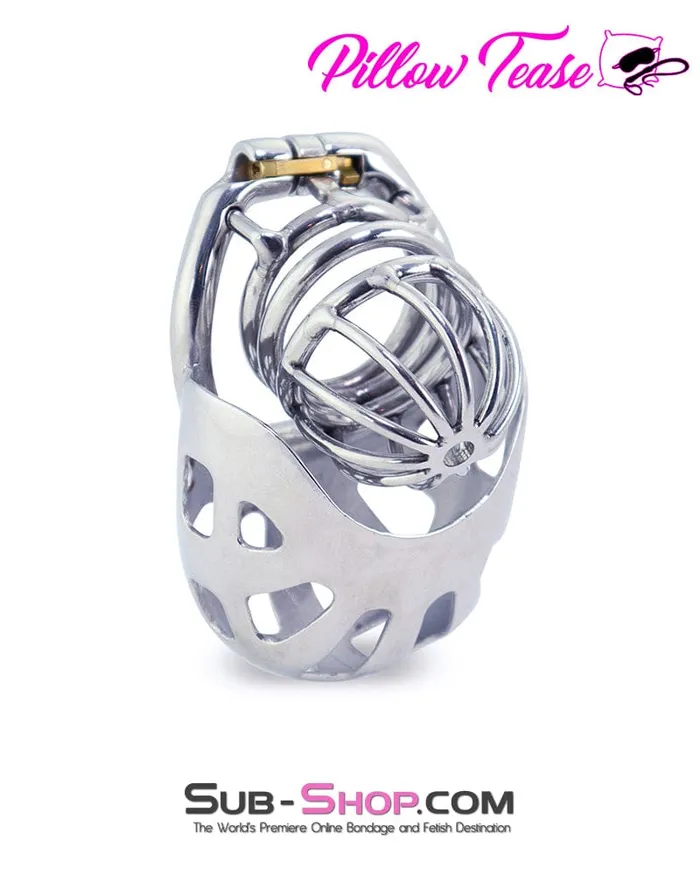 Male Sex Toys Aria 0995AR Balls and All Full Coverage Locking Steel Chastity Device 2 Cock Ring MEGA Deal