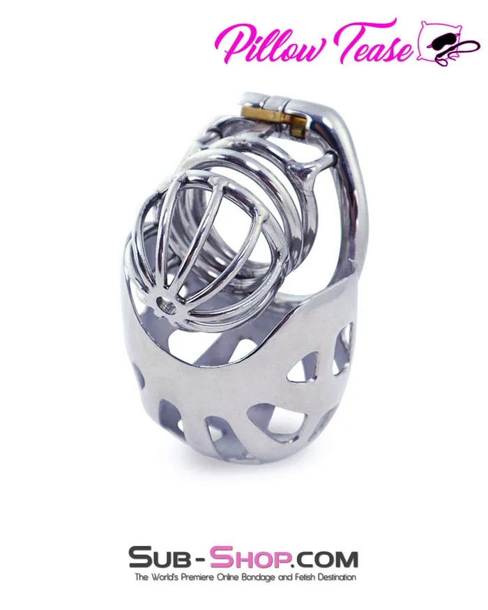 Male Sex Toys Aria 0995AR Balls and All Full Coverage Locking Steel Chastity Device 2 Cock Ring MEGA Deal