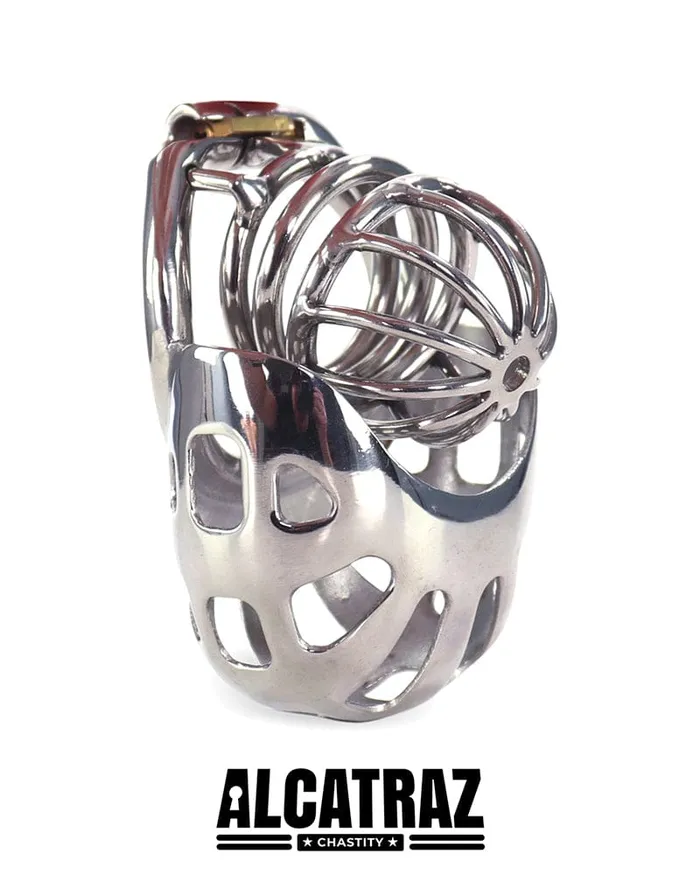 Male Sex Toys Aria 0995AR Balls and All Full Coverage Locking Steel Chastity Device 2 Cock Ring MEGA Deal