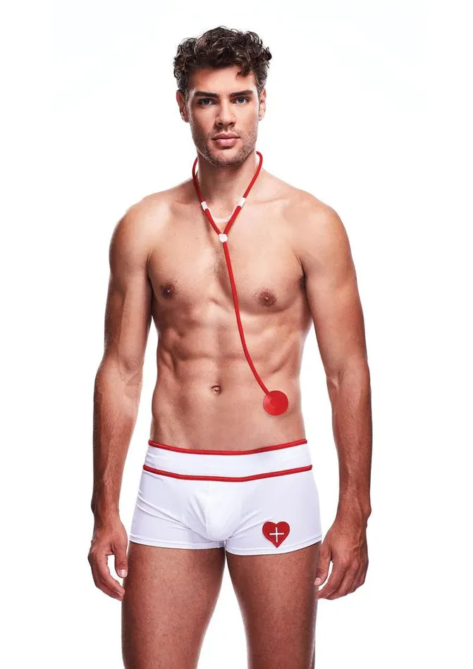Male Sex Toys Envy Menswear 2 Piece Doctor Love Set Largexlarge White