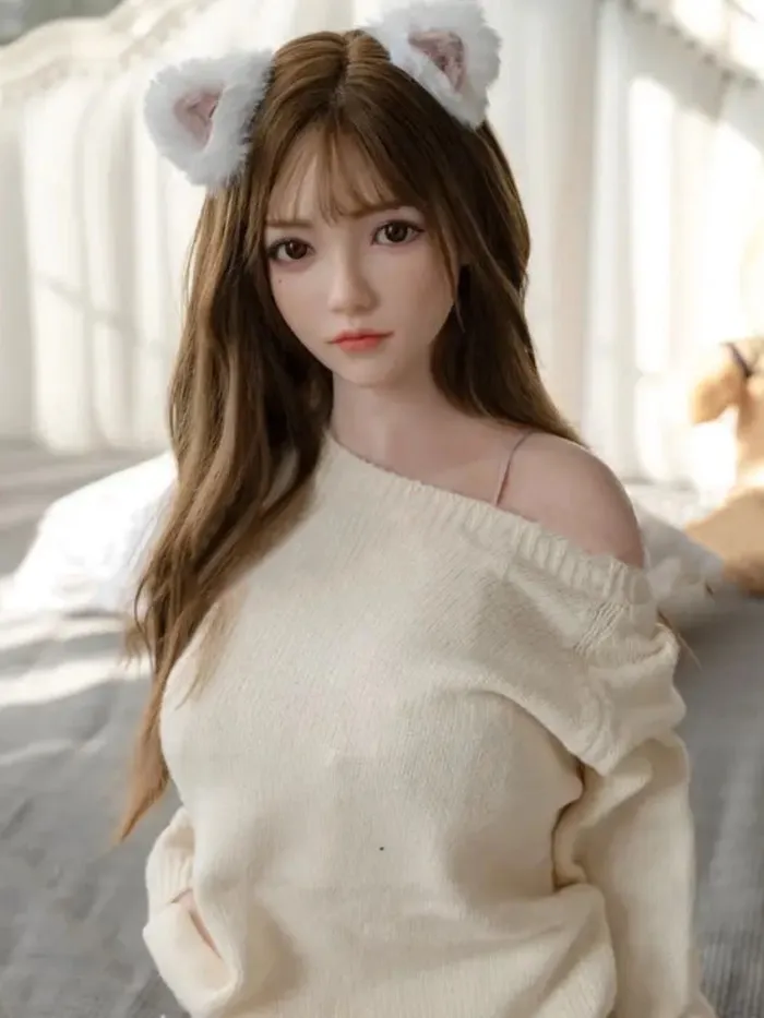 Male Sex Toys JX Doll F5012160cm5ft3 D Cup Snowy Asian Cute Silicone Sex Doll JX Doll