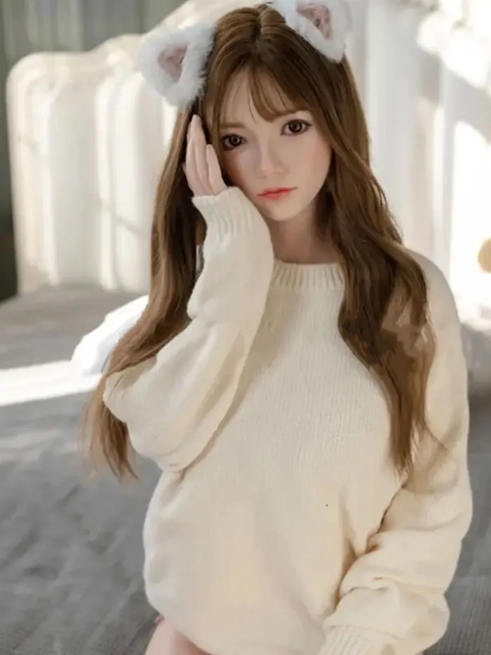Male Sex Toys JX Doll F5012160cm5ft3 D Cup Snowy Asian Cute Silicone Sex Doll JX Doll