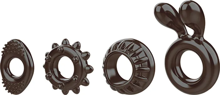 Mix and Match Fun Cockring Set 4 Shapes for Playful Adventures Zero Tolerance Anal