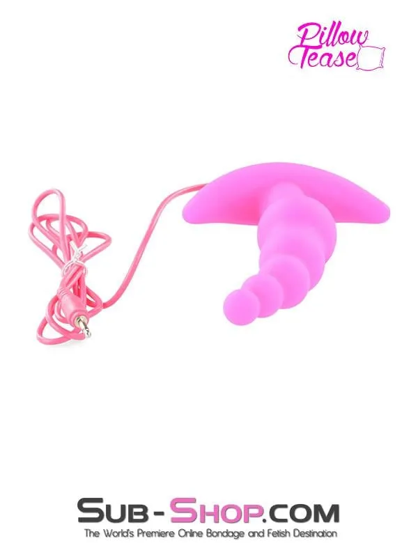 Moonwell 1503M Pink Thriller Vibrating Graduated Silicone PSpot Anal Plug Anal