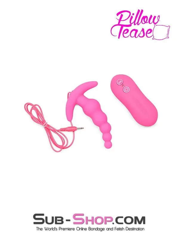 Moonwell 1503M Pink Thriller Vibrating Graduated Silicone PSpot Anal Plug Anal