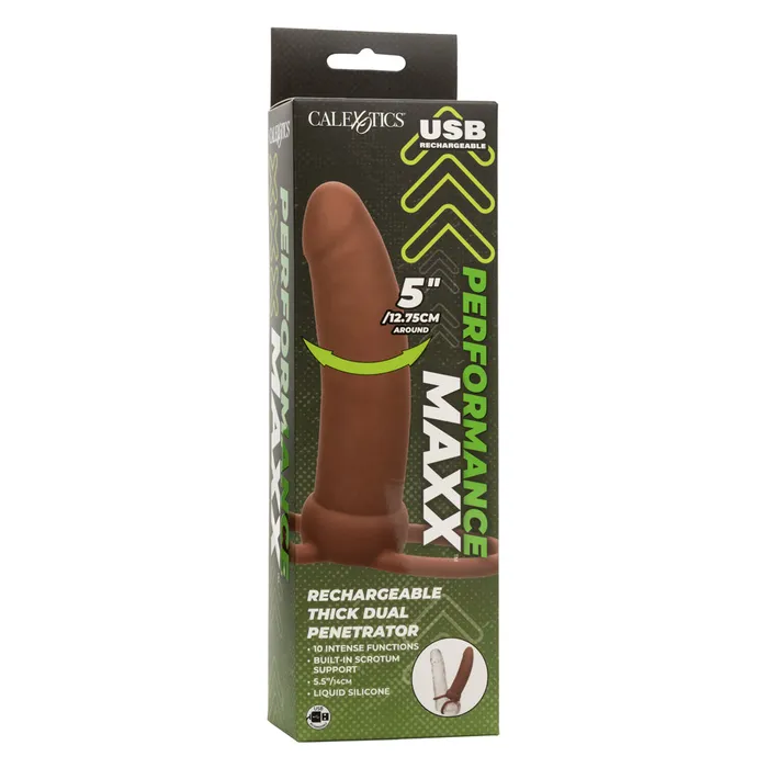 Performance Maxx Rechargeable Thick Dual Penetrator Brown Sale Female Sex Toys Performance Maxx Rechargeable Thick Dual Penetrator Brown Sale Female Sex Toys