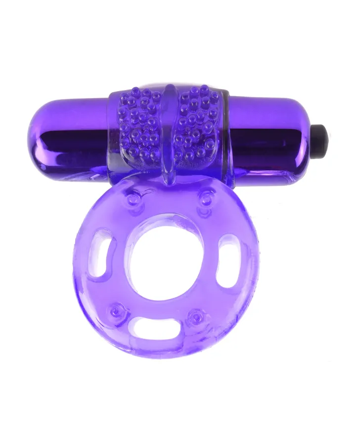 Pipedream Male Sex Toys Super Ring Vibrating Purple Toy Stretchy Splashy Fun