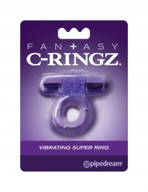 Pipedream Male Sex Toys Super Ring Vibrating Purple Toy Stretchy Splashy Fun