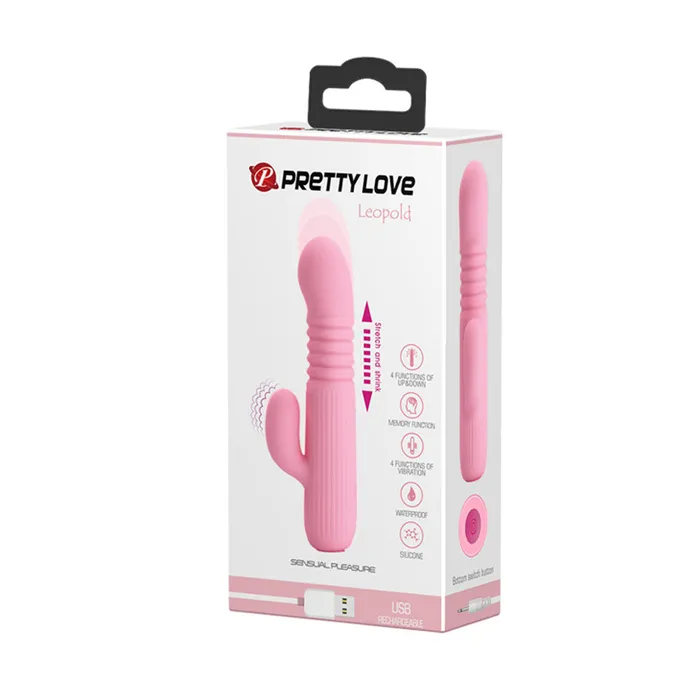Pretty Love Female Sex Toys EcoFriendly Rabbit Vibrator Waterproof Fun with 4 Vibes Thrusting Modes