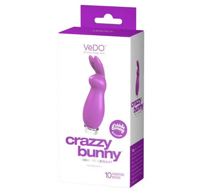 Vibrators VeDO Crazzy Bunny Rechargeable Bullet Perfectly Purple Vibrators VeDO Crazzy Bunny Rechargeable Bullet Perfectly Purple