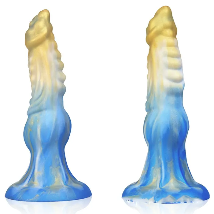 Dildos Alien Dildo Mixed Color Liquid Silicone Allovers Dildo Sex Toys UXOL