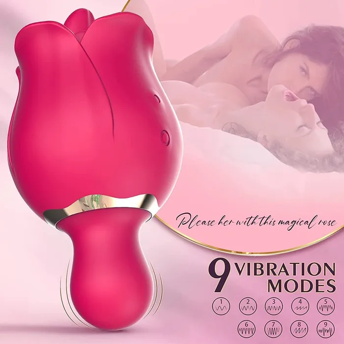 Female Sex Toys Lurevibe Rose Tongue With G Spot Hit Lurevibe