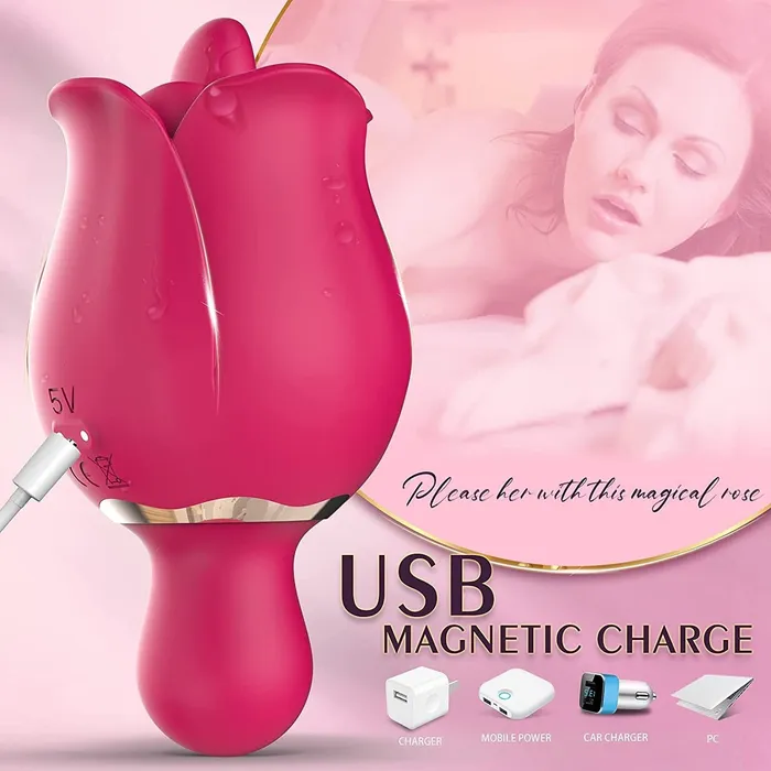 Female Sex Toys Lurevibe Rose Tongue With G Spot Hit Lurevibe