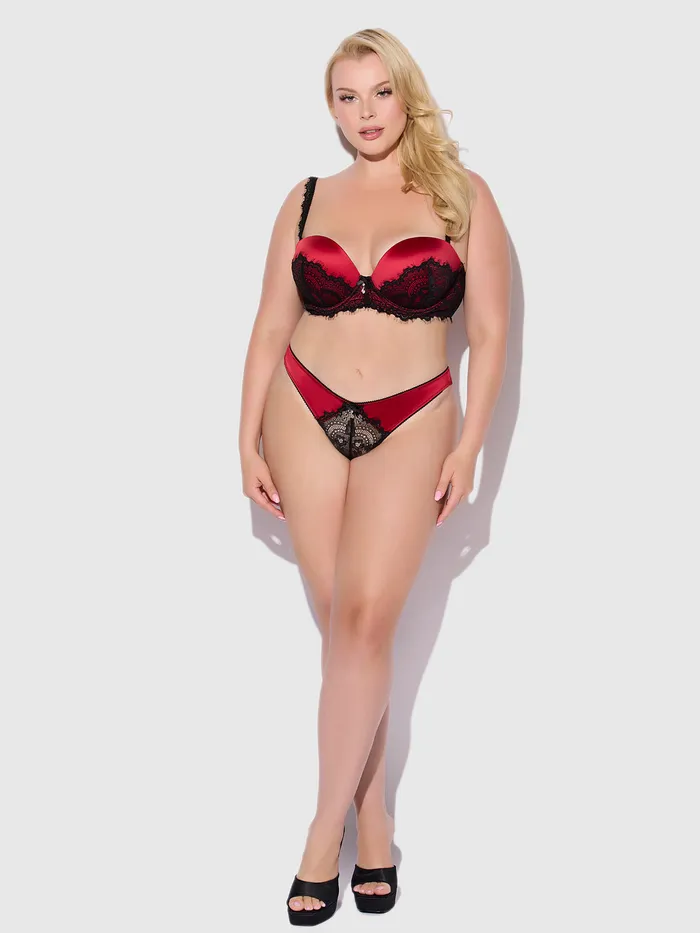 Fredericks of Hollywood Female Sex Toys Lexi Lace Liquid Satin Open Back Hipster Fredericks of Hollywood Female Sex Toys Lexi Lace Liquid Satin Open Back Hipster