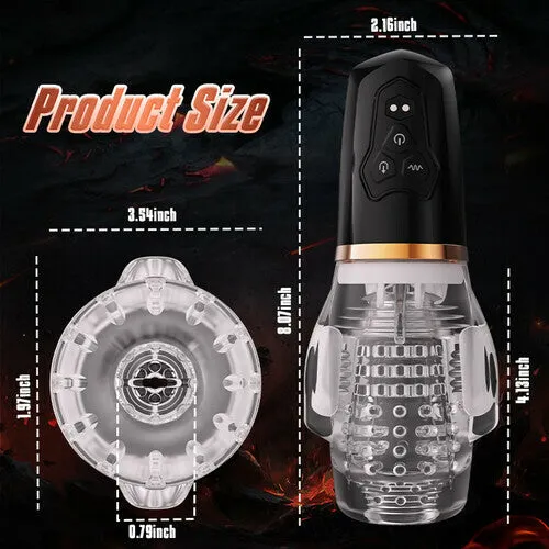 Gawk Gawk 5000 Sucking Vibrating Transparent Male Masturbation Cup Lurevibe Male Sex Toys