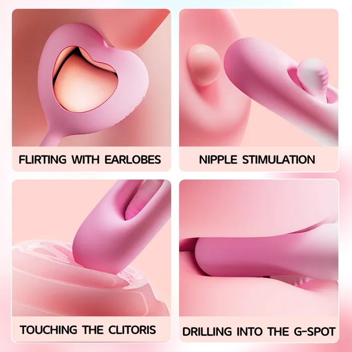 Lurevibe Female Sex Toys Heartshaped Hollow Vibrating Egg Slaps and Vibrates