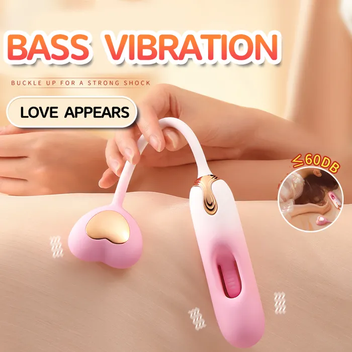 Lurevibe Female Sex Toys Heartshaped Hollow Vibrating Egg Slaps and Vibrates