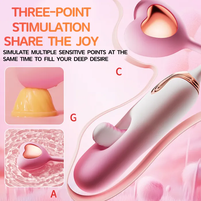 Lurevibe Female Sex Toys Heartshaped Hollow Vibrating Egg Slaps and Vibrates