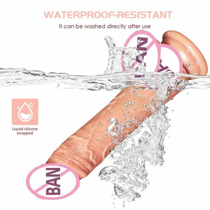 lurevibe Female Sex Toys Lurevibe Waterproof 7 Frequency Retractable Swing Dildo