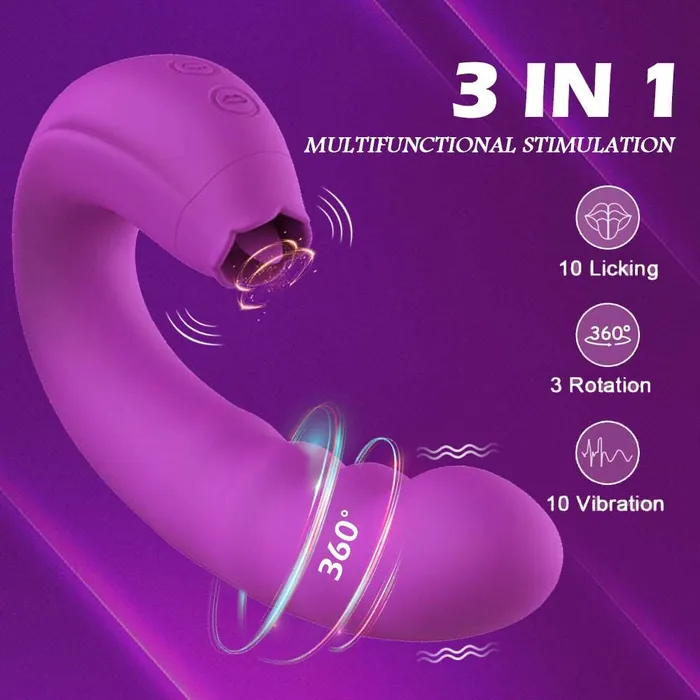 Lurevibe Lurevibe 3 In 1 Female Clitoris Breast Gspot Stimulator Female Sex Toys