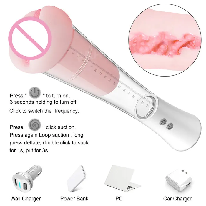 Lurevibe Male Sex Toys Lurevibe Male Masturbation Cup Penis Extender Vacuum Pump Lurevibe Male Sex Toys Lurevibe Male Masturbation Cup Penis Extender Vacuum Pump