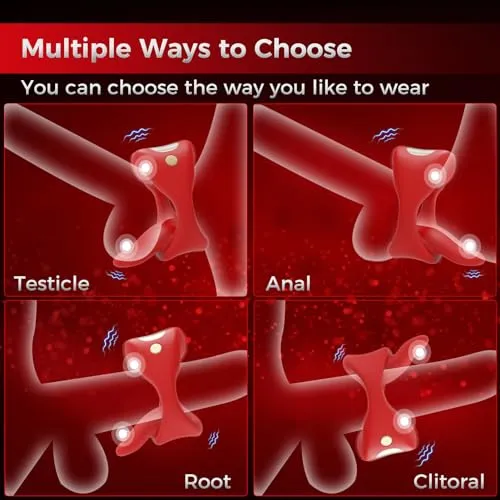 Lurevibe Male Sex Toys Lurevibe Penis Ring Tongue Design with 9 Vibration Modes