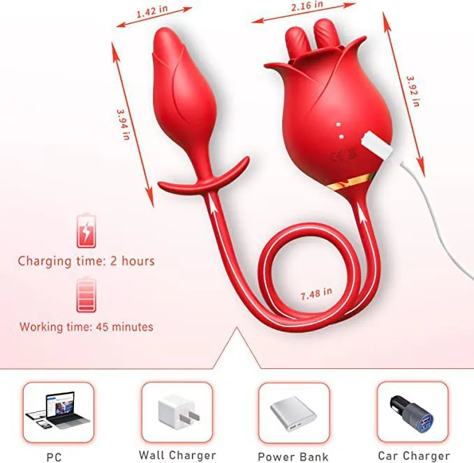 lurevibe Male Sex Toys Lurevibe Rose Romeo with Plug