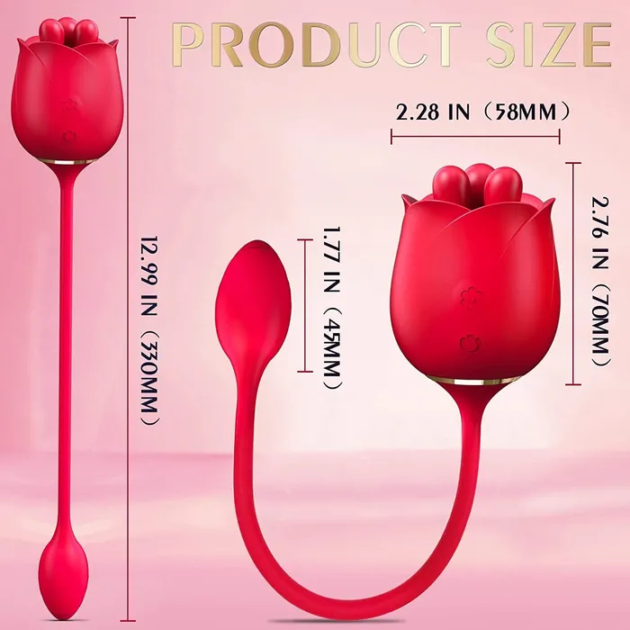 Lurevibe S4753 Three Pistils Rose Toy With Vibrating Bud Lurevibe Vibrators