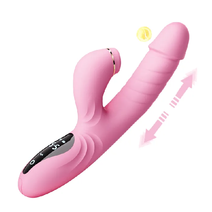 Lurevibe Suck Telescopic Heating Vibrator Sensatease Female Sex Toys