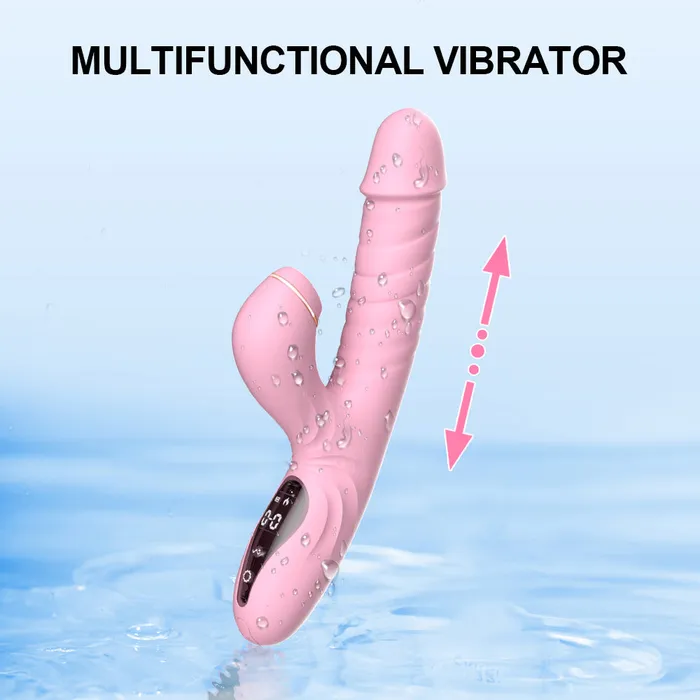 Lurevibe Suck Telescopic Heating Vibrator Sensatease Female Sex Toys