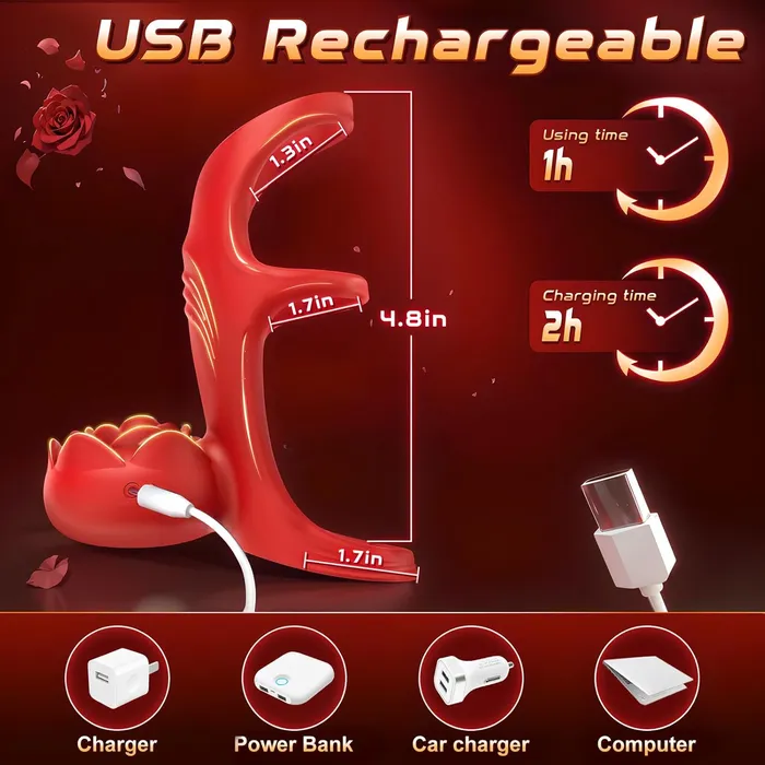 Lurevibe Vibrating Penis Ring Clitoral Vibratorwith 9 Vibration Modes App Remote Control Male Sex Toys