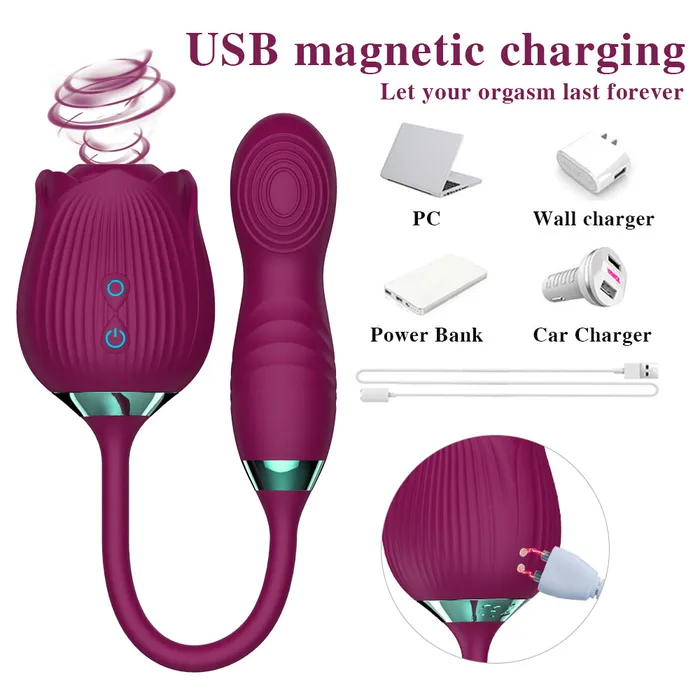 Lurevibe Vibrators Lurevibe Rose Vibrator Clitoris Stimulator