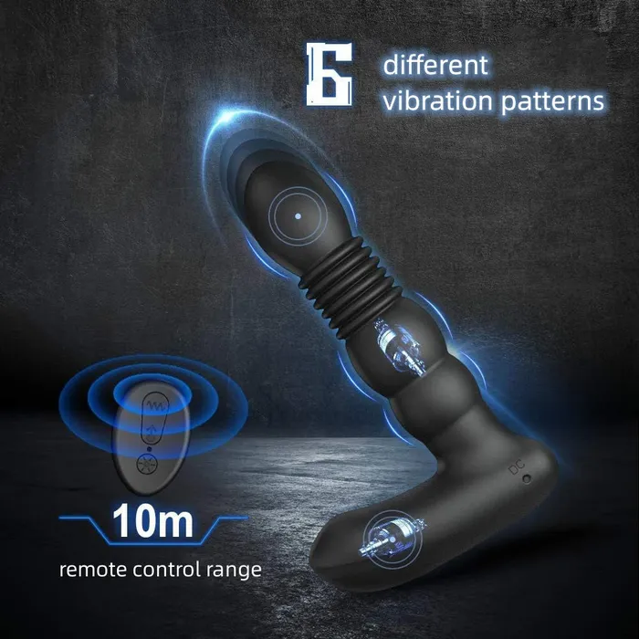 Male Sex Toys Lurevibe Telescopic Vibrator Remote Control Prostate Massager Male Female Masturbator
