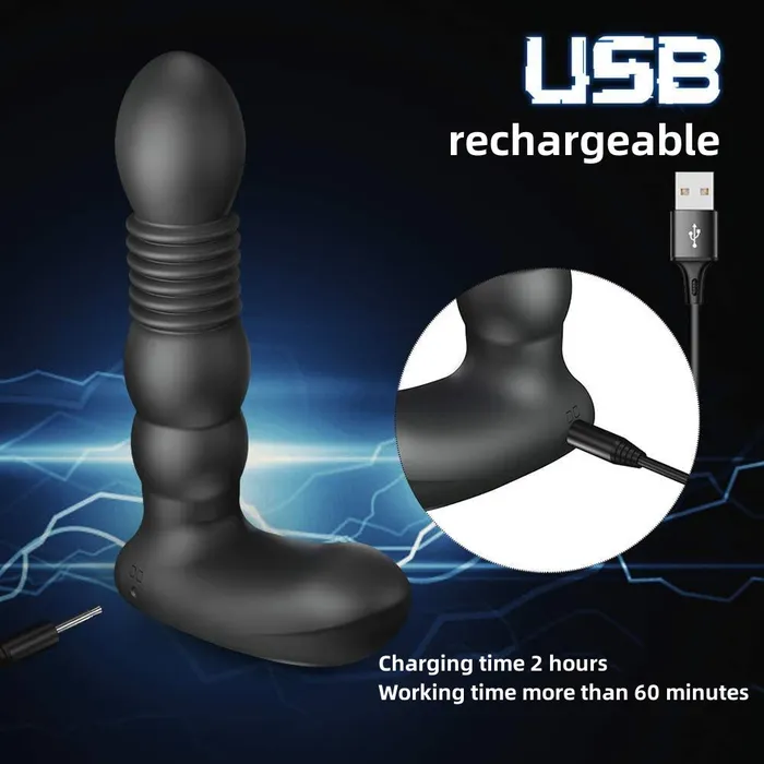 Male Sex Toys Lurevibe Telescopic Vibrator Remote Control Prostate Massager Male Female Masturbator