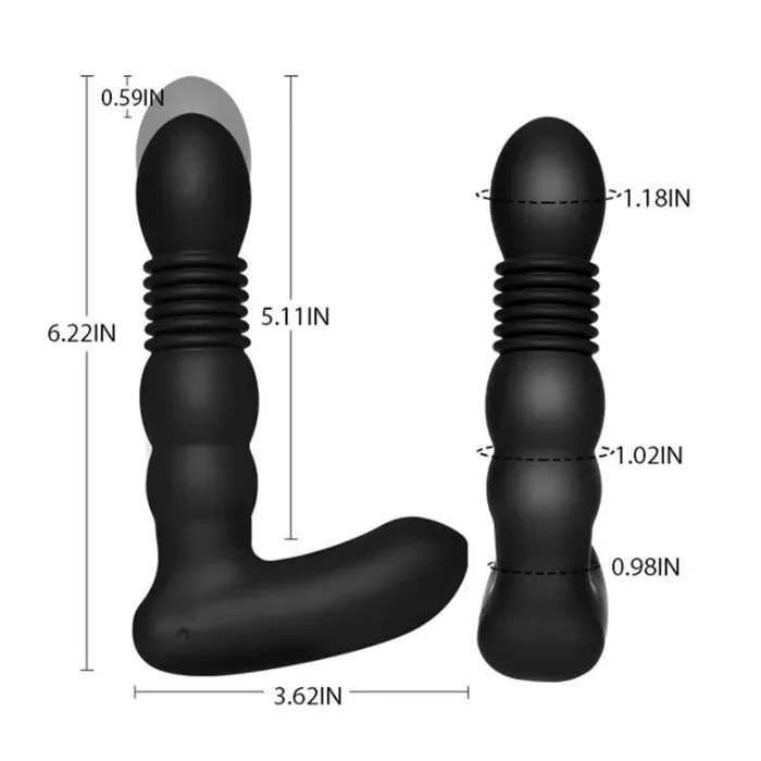 Male Sex Toys Lurevibe Telescopic Vibrator Remote Control Prostate Massager Male Female Masturbator